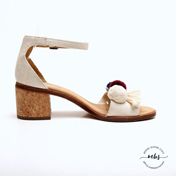 Soludos Capri Pom Pom Heel Sandals - Picture 9 of 14